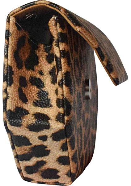 Leopar Desenli Deri Kadın Omuz Çantası modelleri