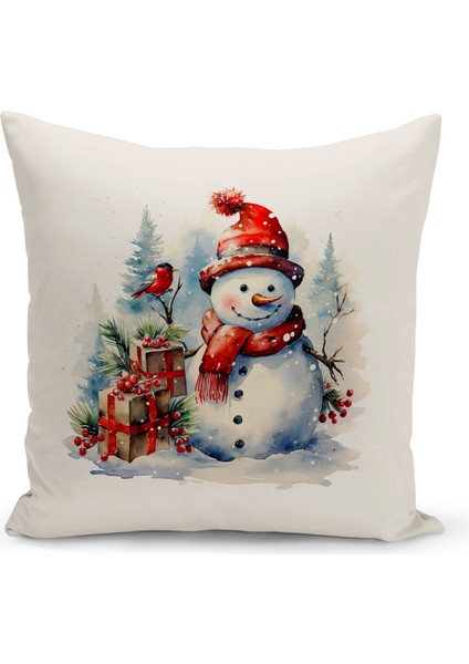 Yılbaşı Serisi Çift Tarafı Dijital Baskılı Kırlent Kılıfı (Christmas Noel Cushion Cover)