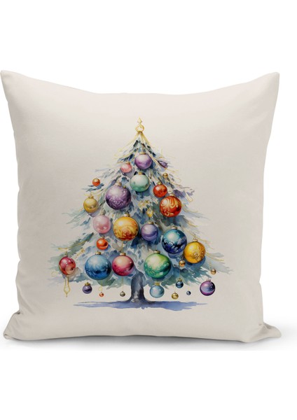 Yılbaşı Serisi Çift Tarafı Dijital Baskılı Kırlent Kılıfı (Christmas Noel Cushion Cover)