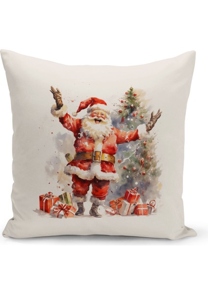 Yılbaşı Serisi Çift Tarafı Dijital Baskılı Kırlent Kılıfı (Christmas Noel Cushion Cover)