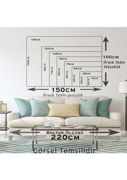 Soyut Abstract Kırmızı Modern Dekoratif Kanvas Tablo