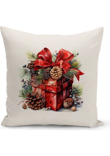 Yılbaşı Serisi Çift Tarafı Dijital Baskılı Kırlent Kılıfı (Christmas Noel Cushion Cover)