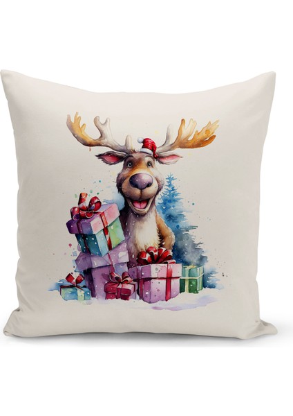 Yılbaşı Serisi Çift Tarafı Dijital Baskılı Kırlent Kılıfı (Christmas Noel Cushion Cover)
