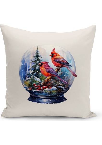 Yılbaşı Serisi Çift Tarafı Dijital Baskılı Kırlent Kılıfı (Christmas Noel Cushion Cover)