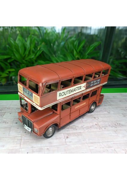 Dekoratif Metal Londra Şehir Otobüsü HK2883