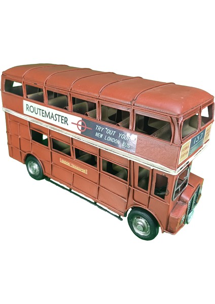 Dekoratif Metal Londra Şehir Otobüsü HK2883