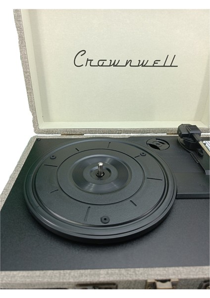 Crownwell Çantalı Hoparlörlü Bluetoothlu Pikap Krem HK2884 indirimleri