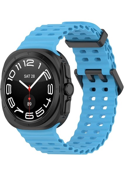 Samsung Galaxy Watch Ultra 47MM KRD-118 Tırtıklı Delikli Fenomen Silikon Kordon
