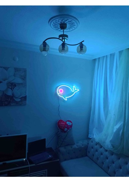 Neon LED Işıklı Balina indirimleri