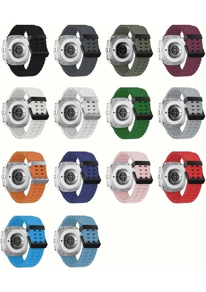 Samsung Galaxy Watch Ultra 47MM KRD-118 Tırtıklı Delikli Fenomen Silikon Kordon fırsatları