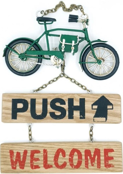 Dekoratif Metal Bisiklet Kapı Süsü