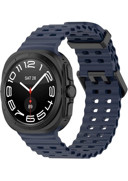 Samsung Galaxy Watch Ultra 47MM KRD-118 Tırtıklı Delikli Fenomen Silikon Kordon