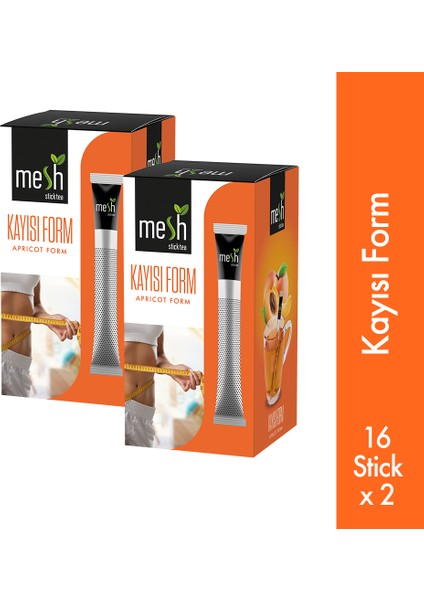 Kayısı Form Çayı Kayısılı Bitki Çayı 2 Paket Bir Arada