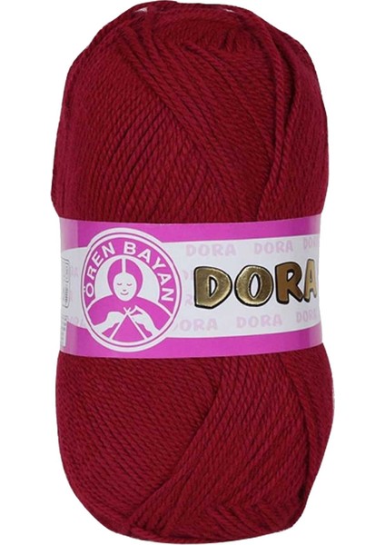1 Adet Dora El Örgü Ipi Yünü 100 gr 034 Koyu Kırmızı