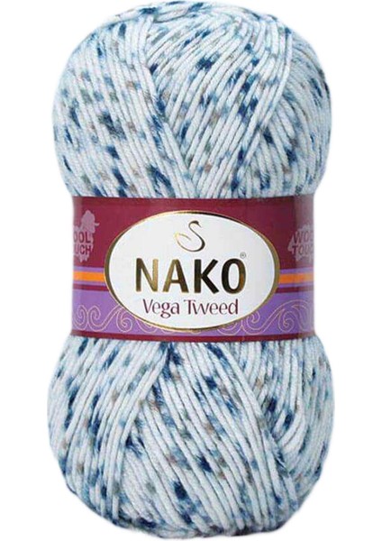 1 Adet Vega Tweed Premium Akrilik El Örgü Ipi Yünü No: 31924