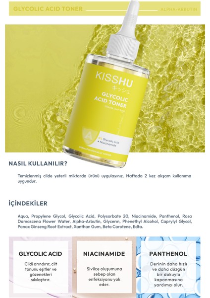 Tüm Ciltler İçin Tonik - Glycolic Acid %5+Alpha Arbutin+Niacinamide indirimleri