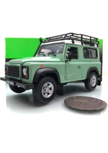 1984 Land Rover Defender 90 Green 1:24 Ölçek Welly Marka