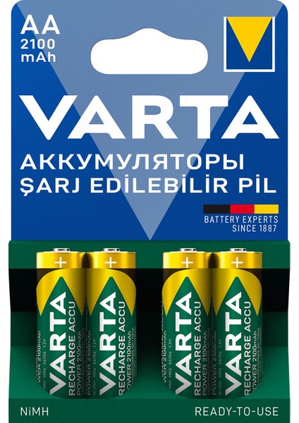 VARTA 2100mAh AA Şarj Edilebilir 4'lü Pil