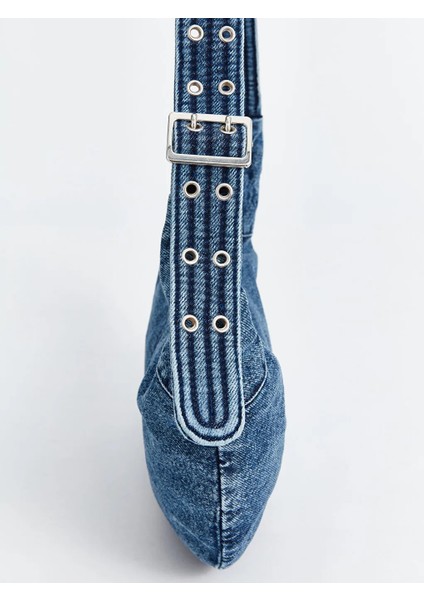 Lcw Accessorıes denim Mavi Denim Kadın Kol Çantası