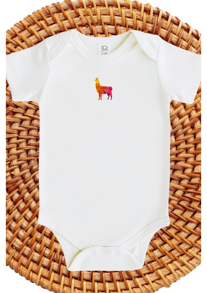 Lama Tasarımlı Erkek Bebek Zıbın Yenidoğan Lama Design Baby Boy Bodysuit Newborn
