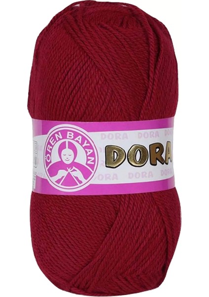 1 Adet Dora El Örgü Ipi Yünü 100 gr 034 Koyu Kırmızı