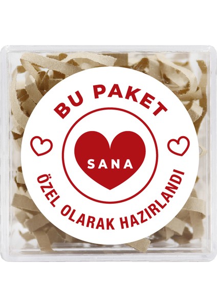 Bu Paket Sana Özel Olarak Hazırlandı Baskılı 4 cm Yuvarlak Etiket No:18