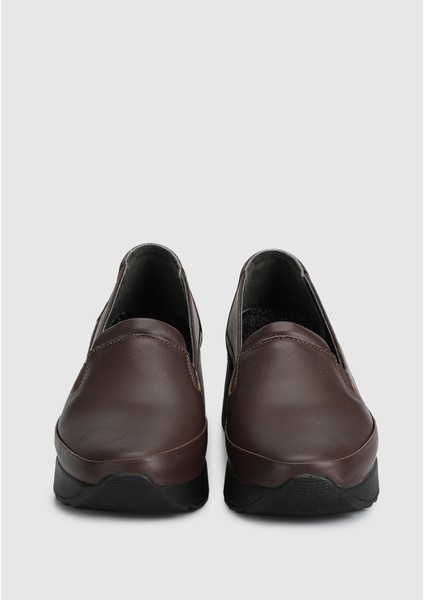 Kahve Deri Kadın Ayakkabı modelleri