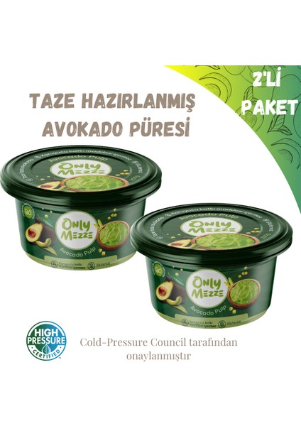 Avokado Yemeye Hazır Taze Soğuk Sıkım 400GR 2'li Paket