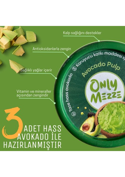 Avokado Yemeye Hazır Taze Soğuk Sıkım 400GR 2'li Paket