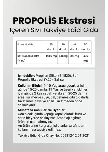 Suplara Sıvı Propolis Ekstresi Içeren Takviye Edici Gıda 30 ml modelleri