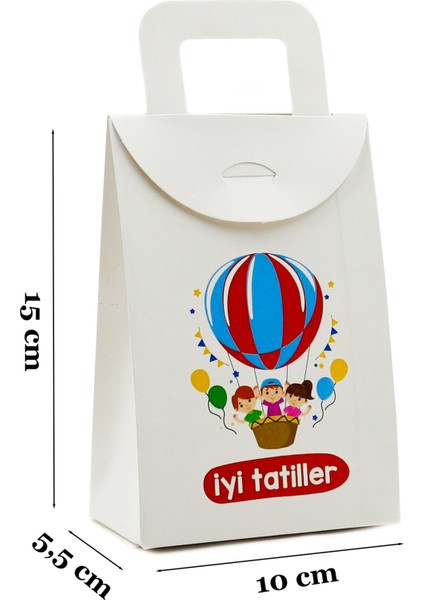 10 x 15 Iyi Tatiller Baskılı Hediye Kutusu 15 Adet 3 Farklı Model