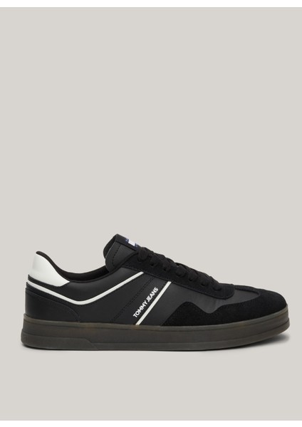 Siyah Erkek Sneaker Tjm Leather Retro Cupsole