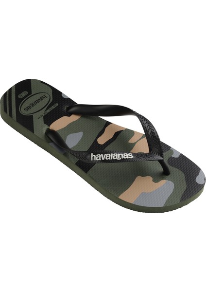 Çok Renkli Erkek Plaj Terliği Hav. Top Camu Black/pantanal Green fiyatları