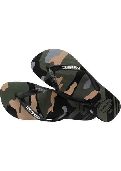 Çok Renkli Erkek Plaj Terliği Hav. Top Camu Black/pantanal Green fırsatları