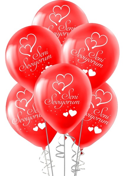 Seni Seviyorum Baskılı Balon –25 Adet
