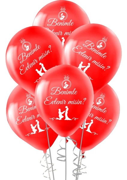Benimle Evlenir Misin? Baskılı Balon –10 Adet