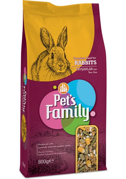 Pets Famıly Tavşan Yemi 800G 13