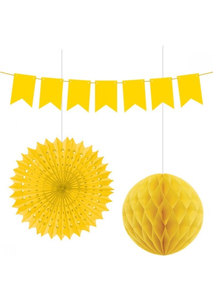 Kağıt Süs Seti Petek/yelpaze/afiş