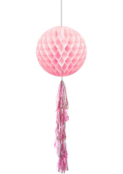 Püsküllü Petekli Kağıt Süs 30CM