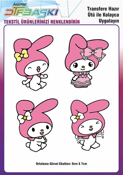 Melody Ütü ile Yapışan Tişört Tekstil Transfer Dtf Baskı