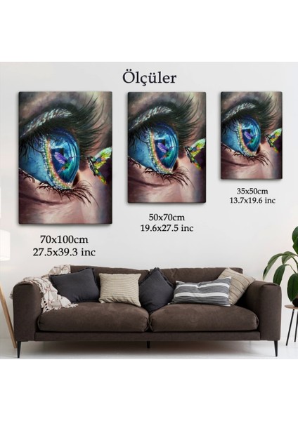 Gözdeki Kuş Sürreal Duvar TABLOSU-6351