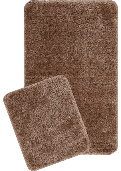 Deve Tüyü Synergy Işıltılı Kaymaz Tabanlı Yıkanabilir 2'li Set Banyo Halısı Paspas Seti 60X100 modelleri