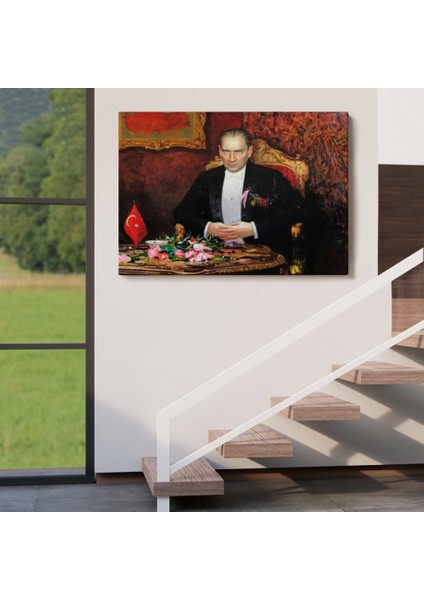 Keskin Bakışlı Atatürk TABLOSU-6553 indirimleri