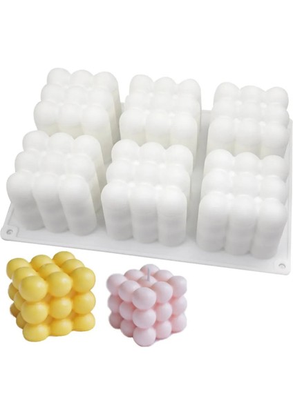 Bubble Mum Silikon Kalıbı 3D Büyük Çoklu Bubble Bakeware Kalıbı 6'lı