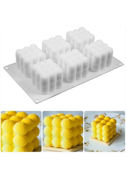 Bubble Mum Silikon Kalıbı 3D Büyük Çoklu Bubble Bakeware Kalıbı 6'lı