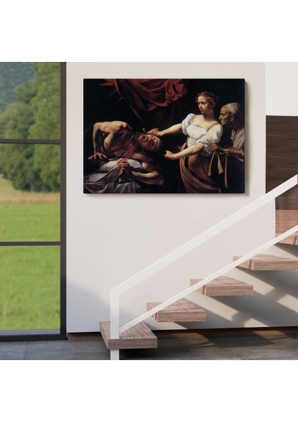 Jean Caravaggio Judith Holofernes'in Başını Keserken TABLO-6646