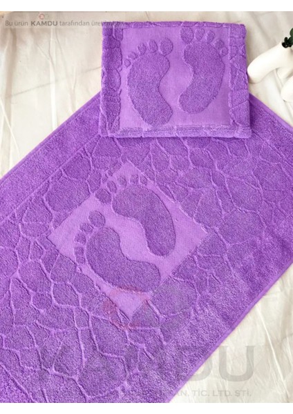 ( 1 Adet ) 50X70CM Ayak Paspası, Ayak Desenli Pamuk Paspas, Lavabo Paspası