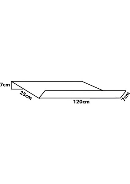 Trend Pleksi Klima Rüzgar Kesici Seperatör (120cm)