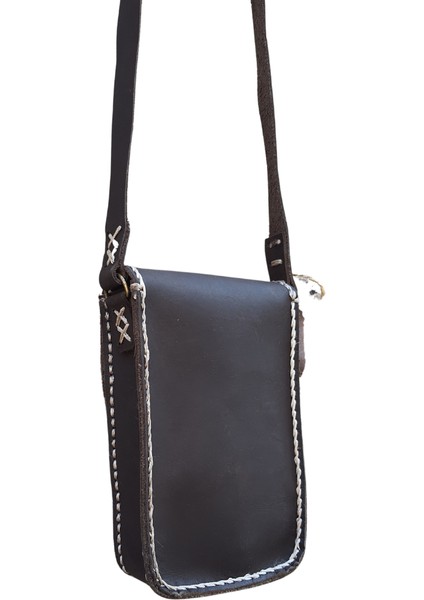 Dionysos SS11 Model El Yapımı Vintage Unisex El Dikişi Crazy Deri Küçük Boy Çanta Telefon Çantası modelleri