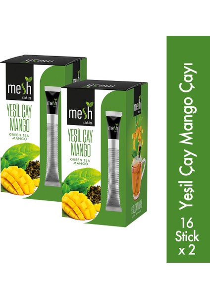 Yeşil Çay Mango Bitki ve Meyve Çayı 2 Paket Birarada